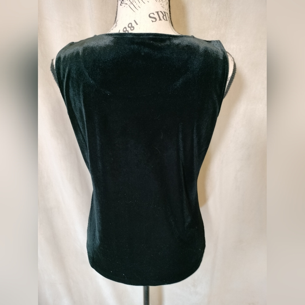NWOT! Talbots Classic Black Velvet Tank Top. Size SP - Picture 5 of 6